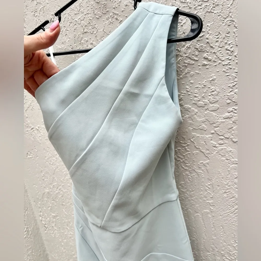 x Revolve Ava one shoulder dress in ice blue size Small - Image 9
