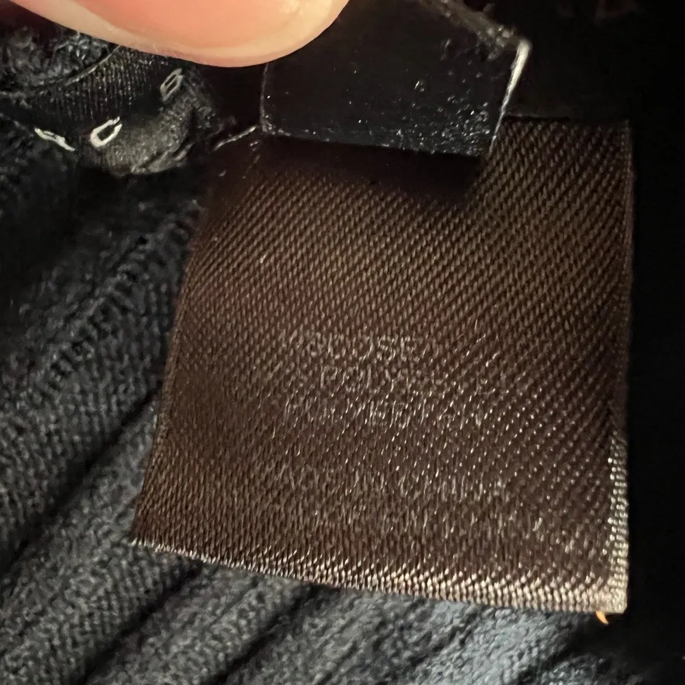 Marc by Marc Jacobs Dress Black Knit Ribbed Ruffle Hem Stretchy Medium - Image 5