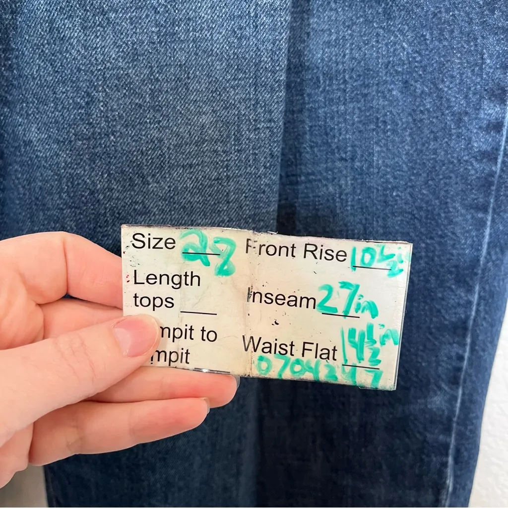 Banana republic factory luxe mid rise straight dark wash crop jeans size 27/4 - Image 13