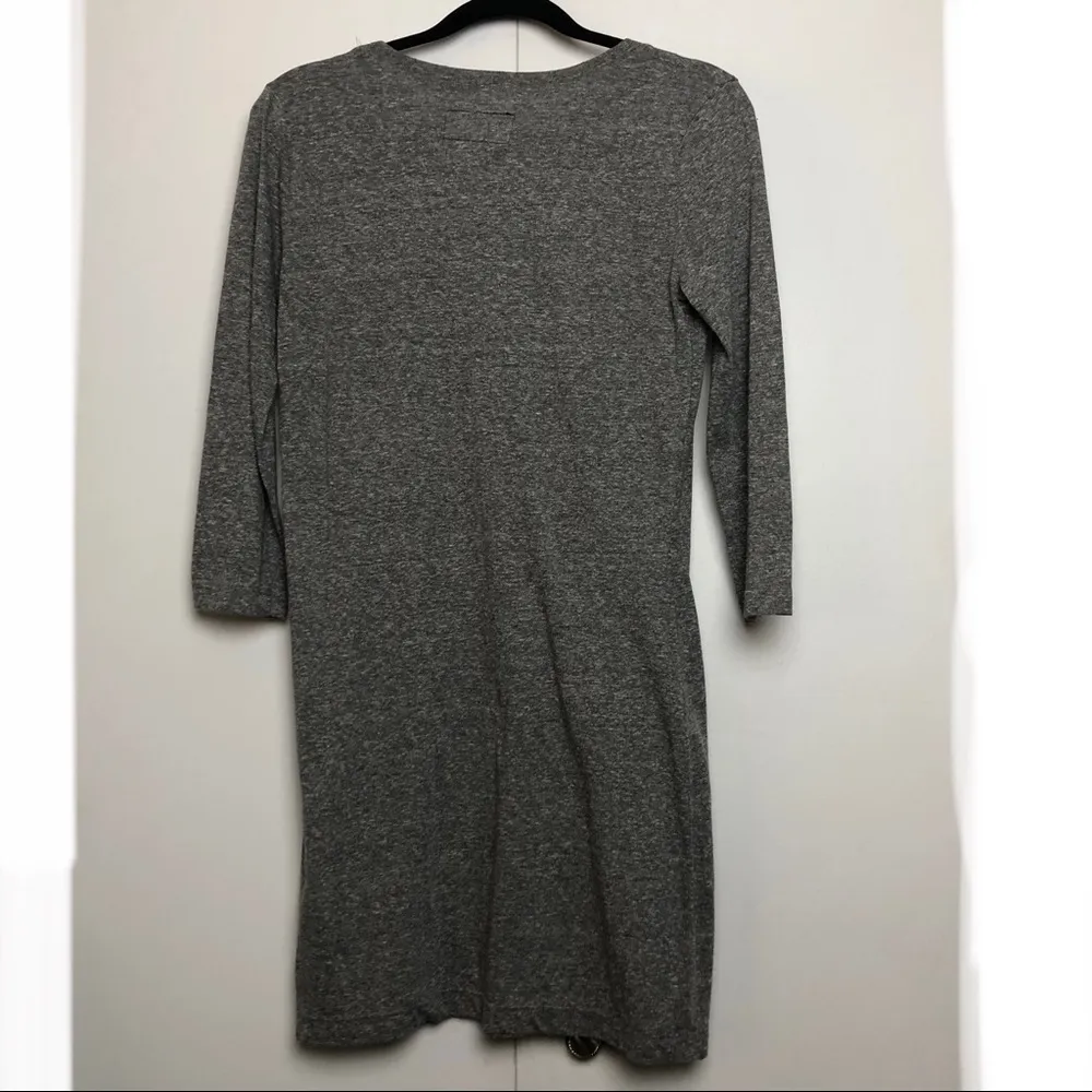 Current/Elliot The 3/4 Sleeve Shirt Dress Heathered Grey - Image 6
