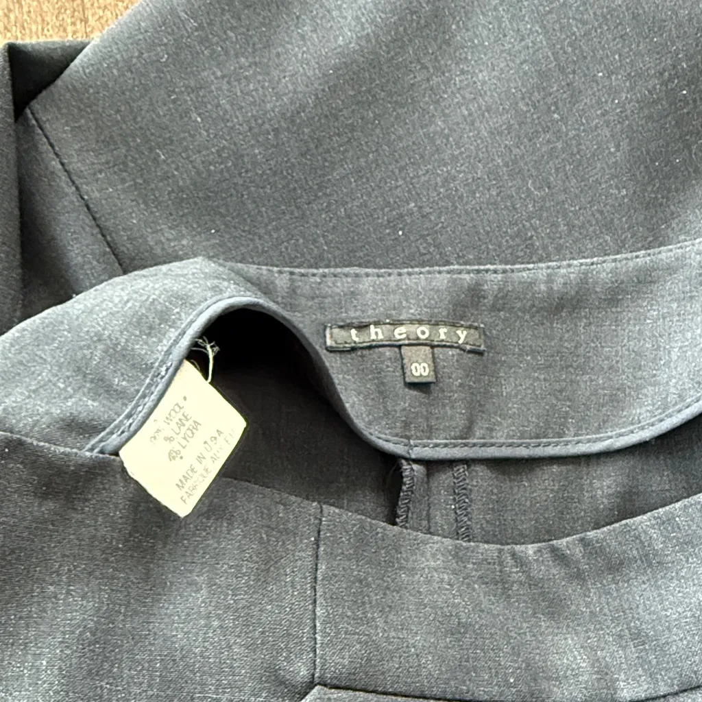 Theory Navy Blue Women's Pencil Skirt with Pockets Size 00 - Image 2