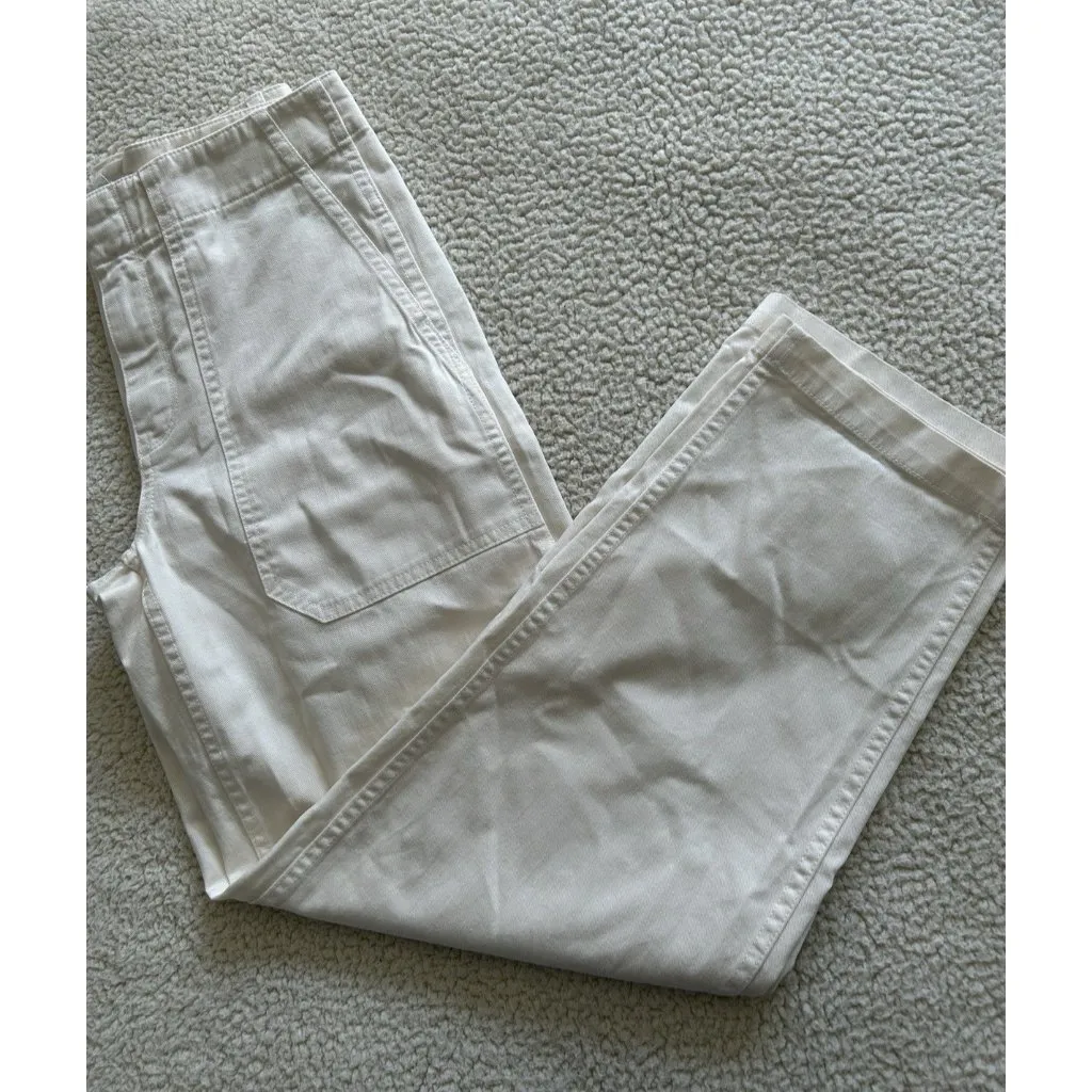 Madewell The Tapered-Leg Utility Pants Lighthouse Ivory Size 24 NV175 - Image 12