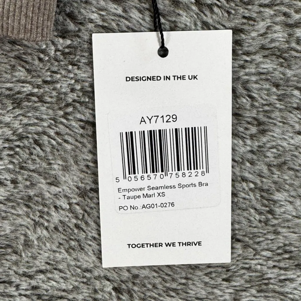 NWT AYBL Empower Seamless Sports Bra Sz XS Taupe Marl - Image 5