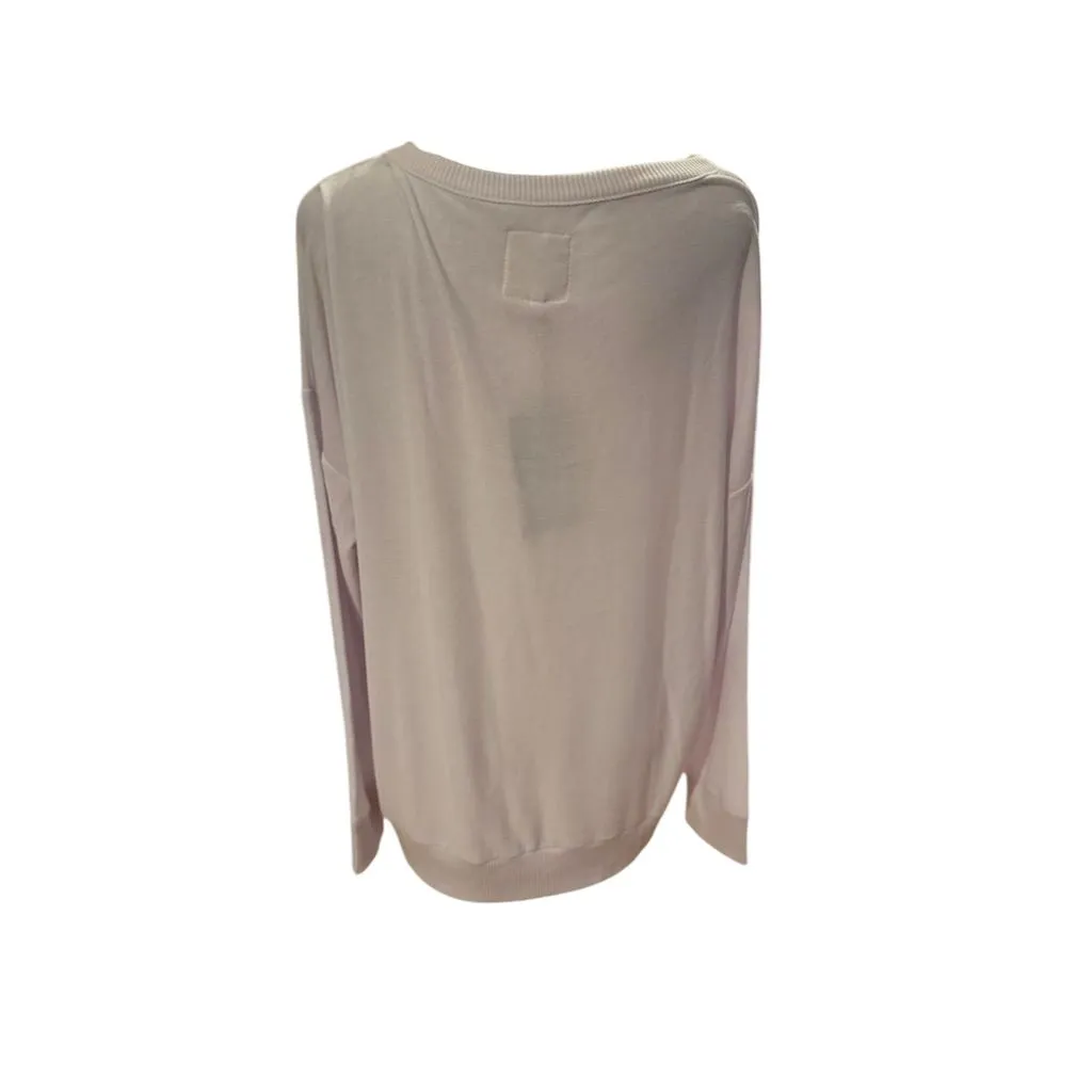 Chaser Women's White Long Sleeve Pullover Sweatshirt Size L Casual - Image 3