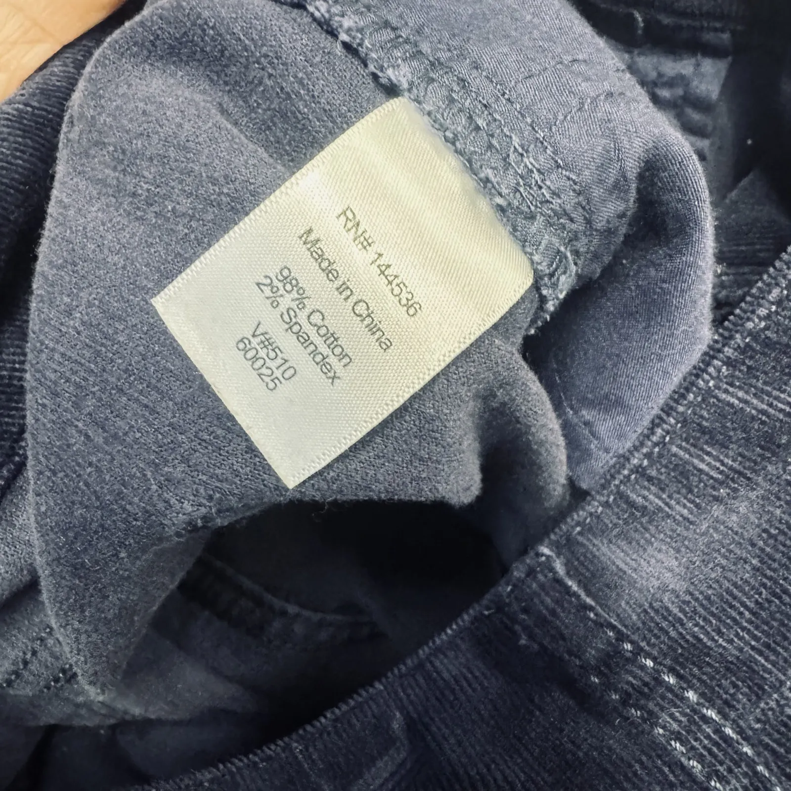 Coldwater Creek Natural Fit Corduroy Pants Navy Blue straight leg jeans sz 10 - Image 6