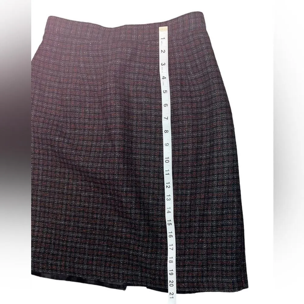 Mini Plaid Wool Polyester Red Gray Black Mini Skirt VTG Womens Size 6 Schoolgirl - Image 7