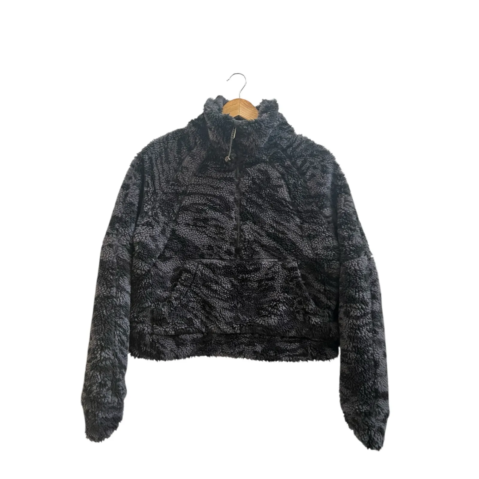 Lululemon Scuba Funnel Neck Oversized Fleece Jacket Size XS/S Jaquard W3GDYS - Image 2