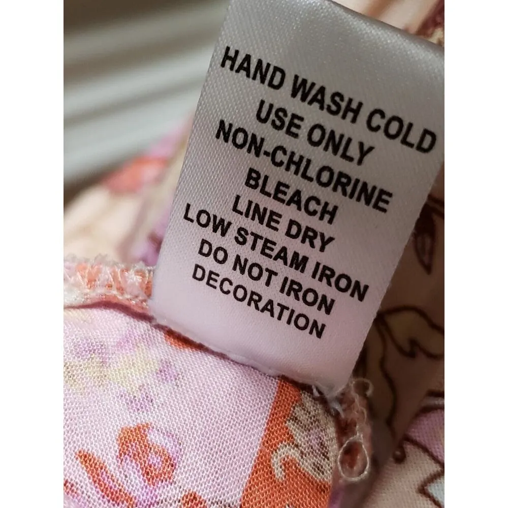 Violet Skies Women's Beige Floral Rayon V - Image 9