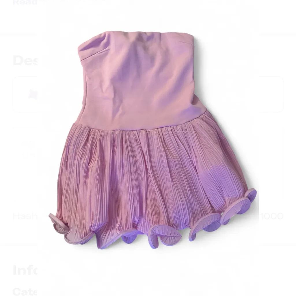 Hello Molly   one martini strapless romper pink medium NWT - Image 3