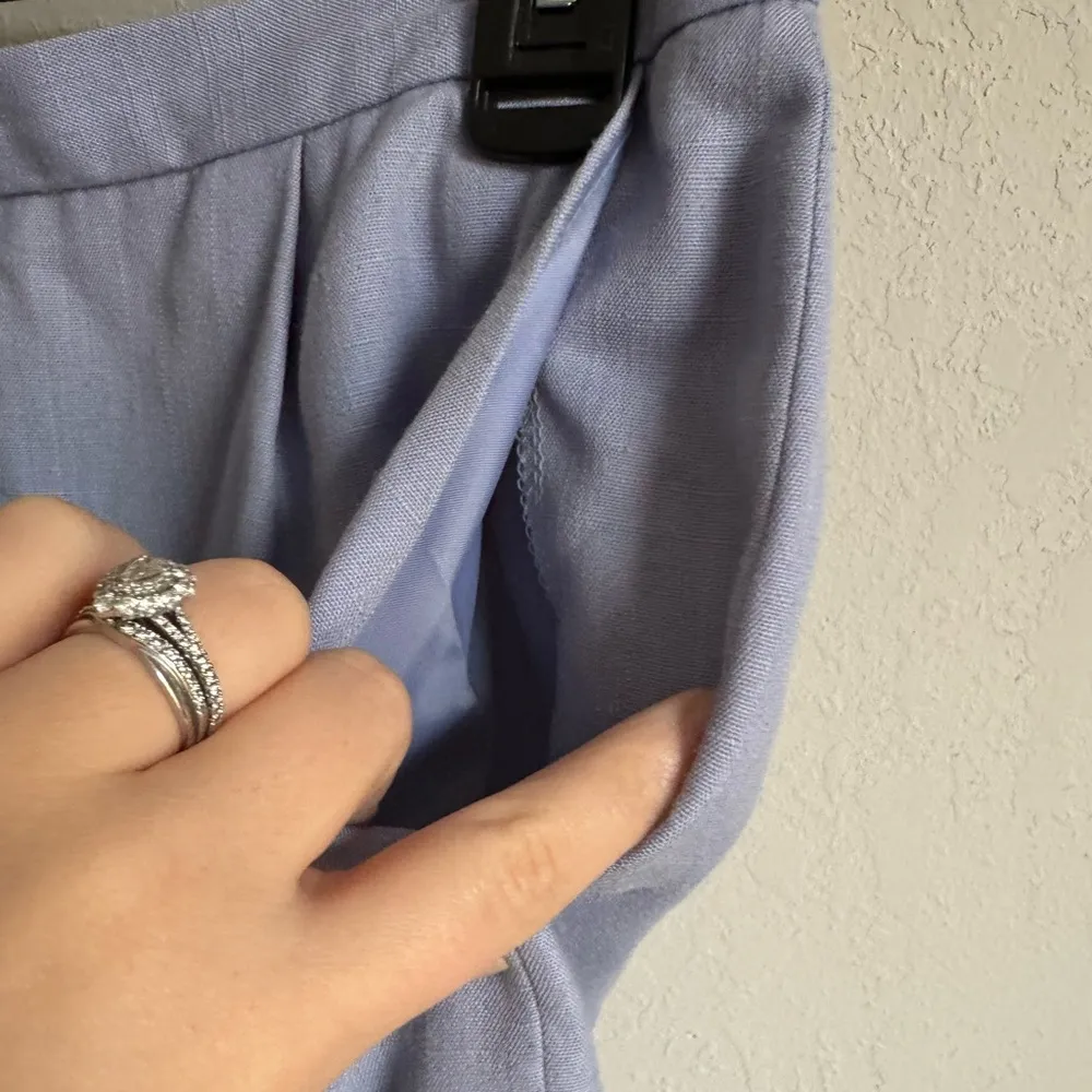 Vintage Pendleton Classic Linen Periwinkle Blue Straight Pencil Skirt Women’s 10 - Image 2