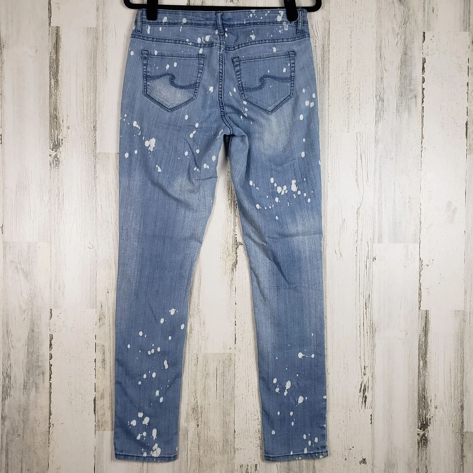 OP  Bleach Splatter Skinny Denim Jeans Size 9 - Image 4