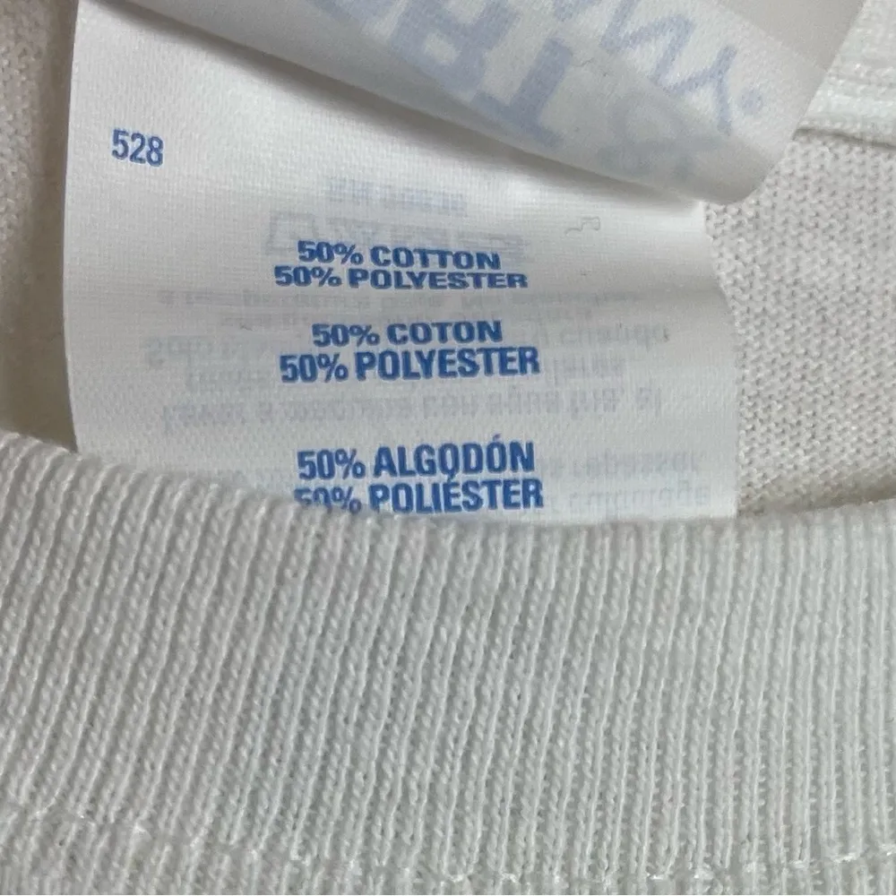 Port & Co Core Blend Size Medium Boise State Broncos Graphic Crewneck Tee Shirt White - Image 6