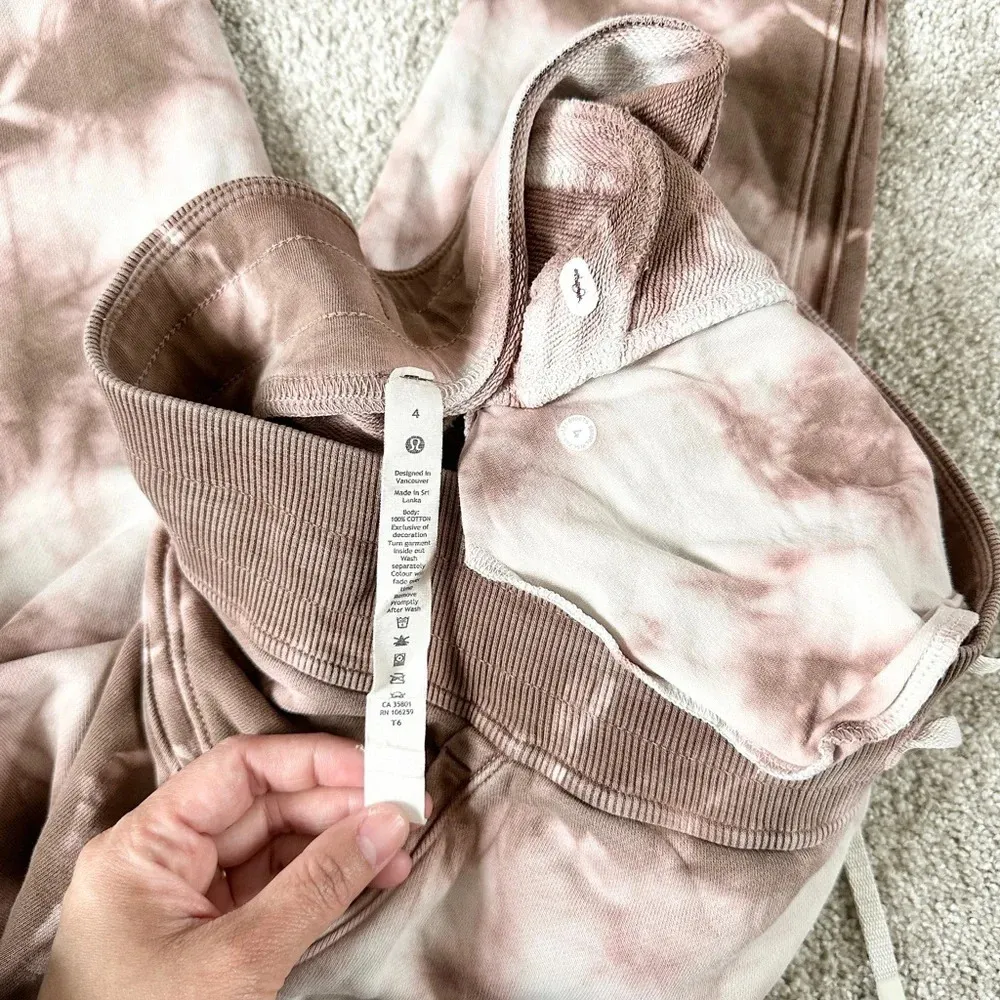 Lululemon Warm Down Jogger Pants Earth Dye Clay Size 4 - Image 11