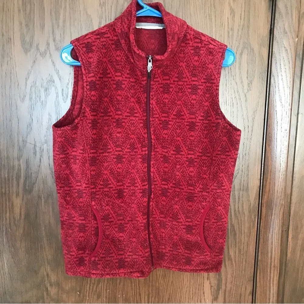 Woolrich Deep Ruby Fleece Vest - Image 3