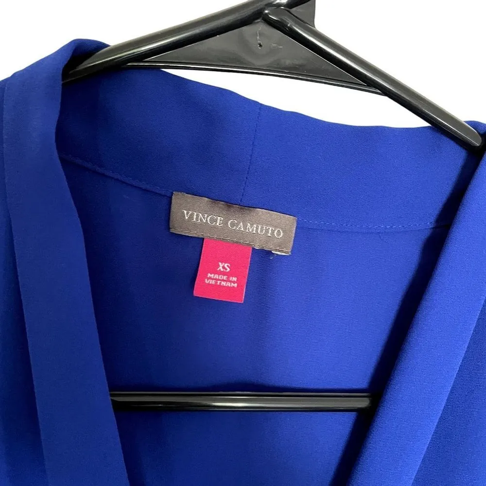 Vince Camuto royal blue sleeveless business casual summer top v-neck - Image 2