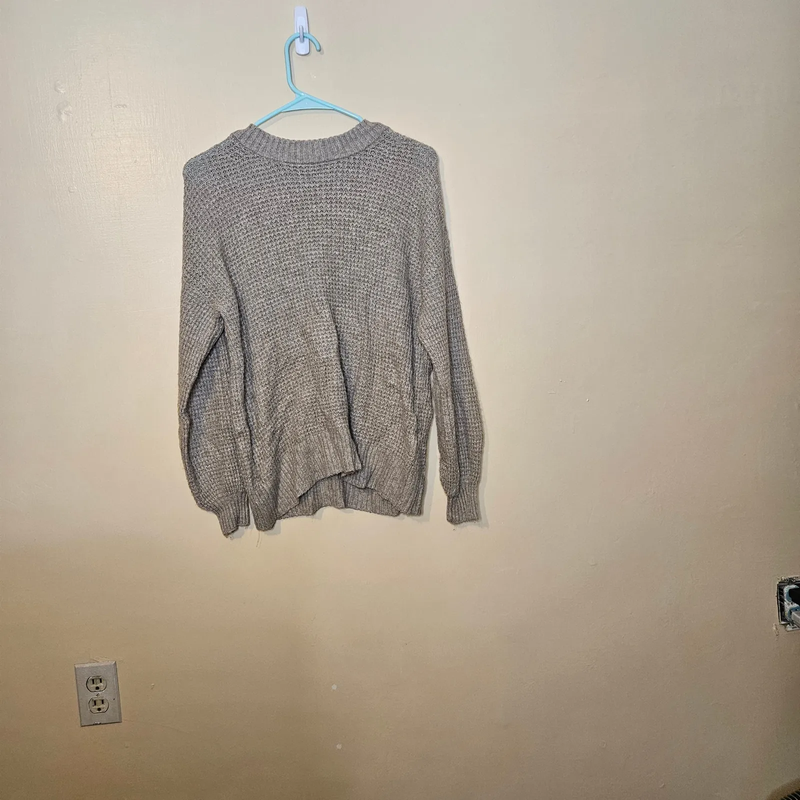 American Eagle Outfitters AEO Size Small Oversized Oat Brown Sweater Knit - Image 2