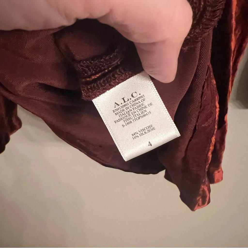 ALC Frank A.L.C Miller Velvet Top‎ - Image 7