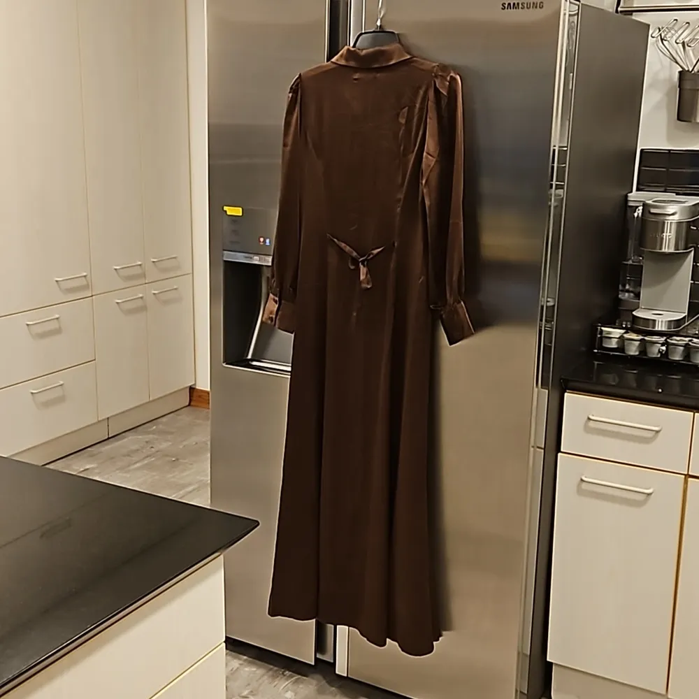 💕REFORMATION💕 Catalina Silk Dress ~ Cafe 8 NWT - Image 8