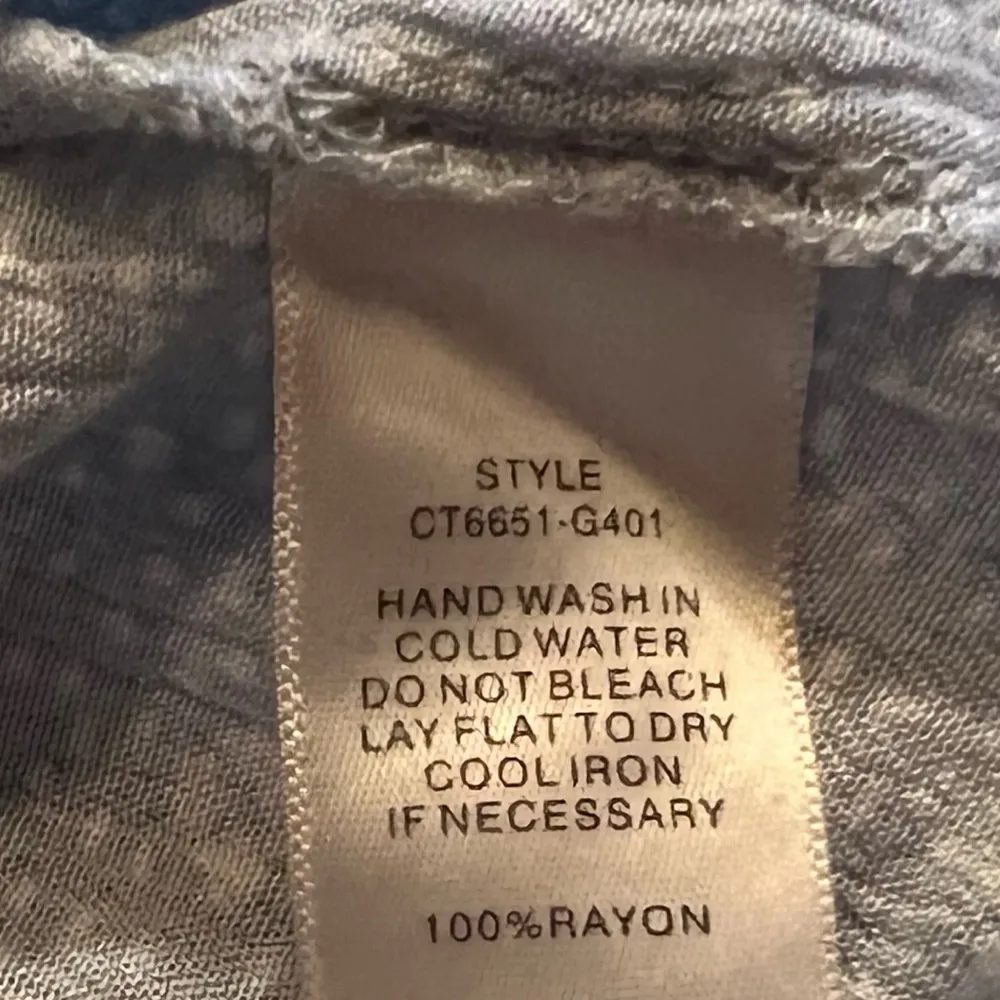 One Clothing blue floral off shoulder crop top elbow tie sleeves medium - Image 8