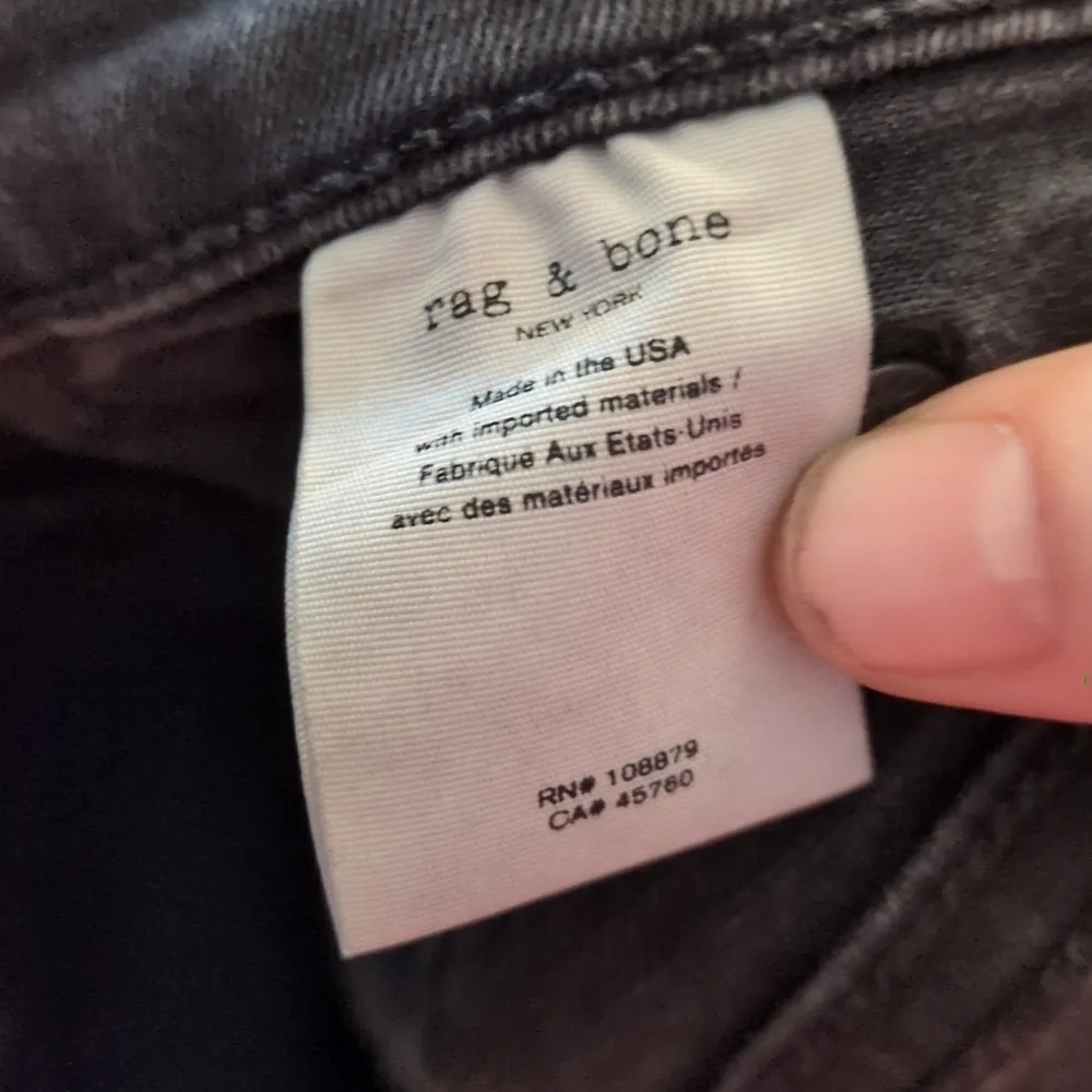 Rag & Bone Red Metallic High Rise Ankle Skinny Jeans Size 30 - Image 9