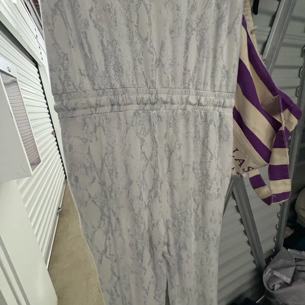 Daily Ritual Jumpsuit with Light Grey Snake Design Gray - Image 6