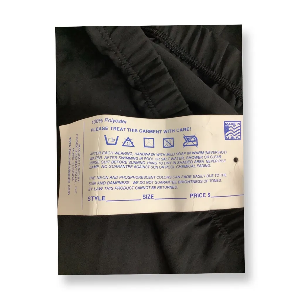 Zuliana Size 2X Black Elastic Waist Sheer Beach Cover Up Pants. Made in USA. New - Image 4