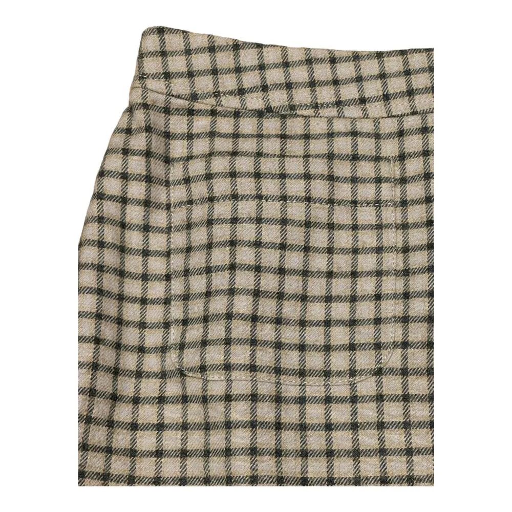Tommy Hilfiger fall Plaid tan & black skirt with pockets size 8 - Image 3