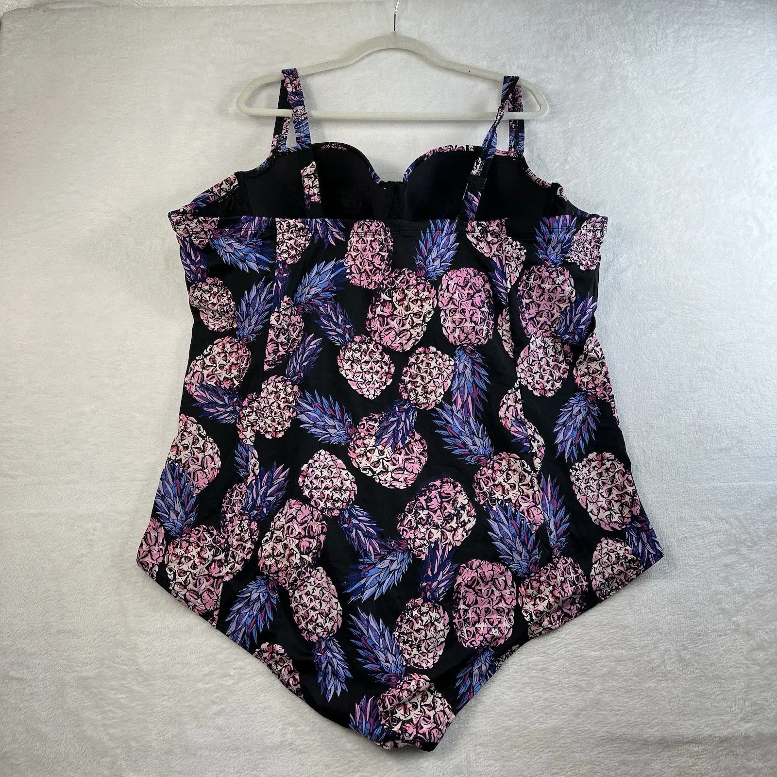 Torrid 5X 1 Piece Swimsuit Push Up Demi Slim Fix Padded Underwire Pineapple - Image 6