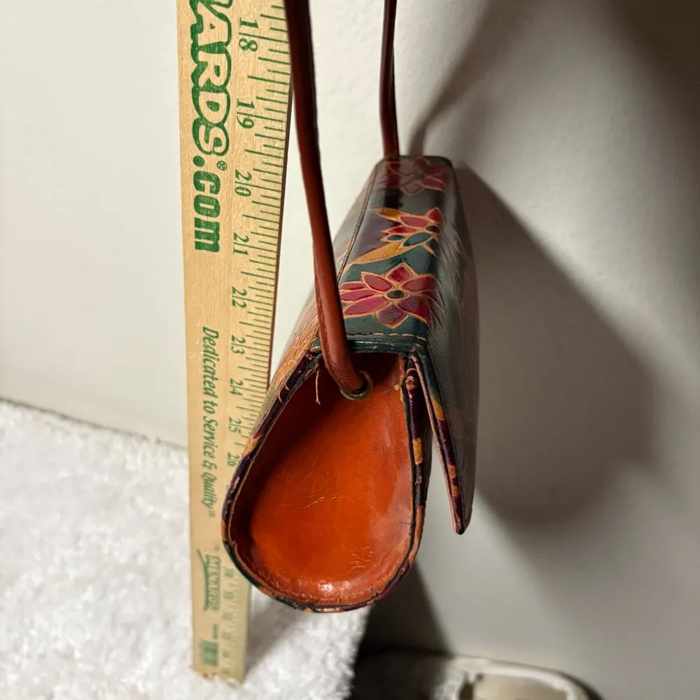 Vintage Leather Mini Purse Mediterranean Trading Company Pompano Beach, Florida​ Red - Image 6