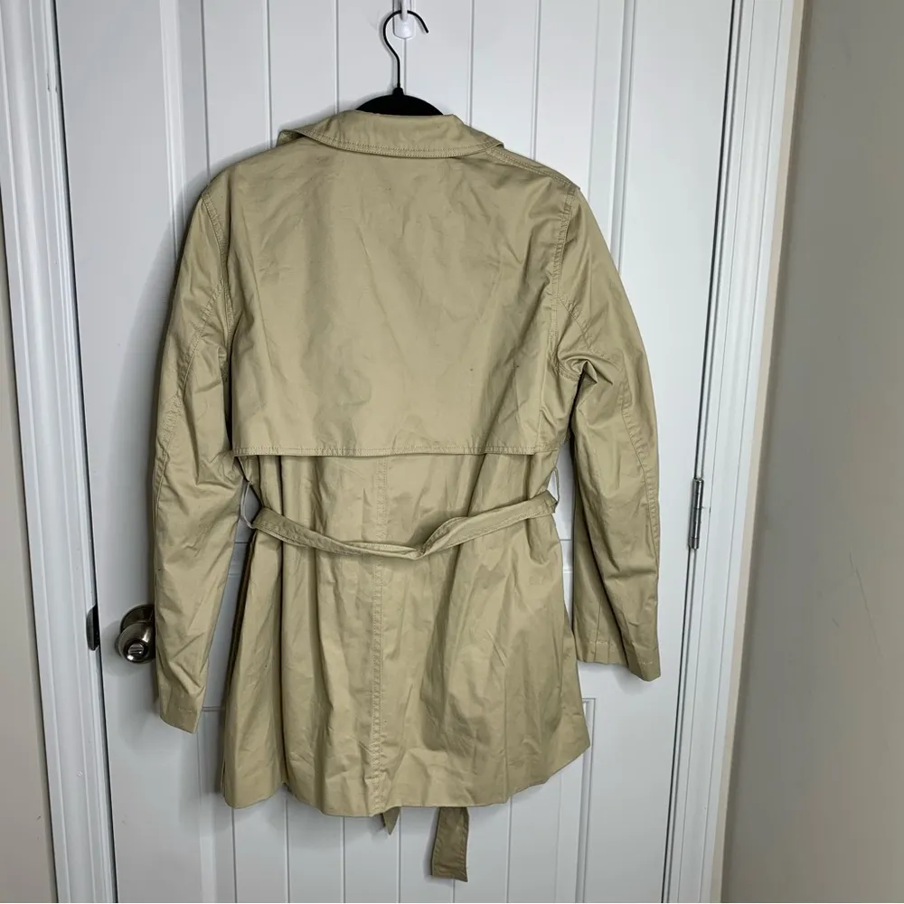 Zara tan belted trench coat‎ size XL women minimalist old money blogger favorite - Image 5