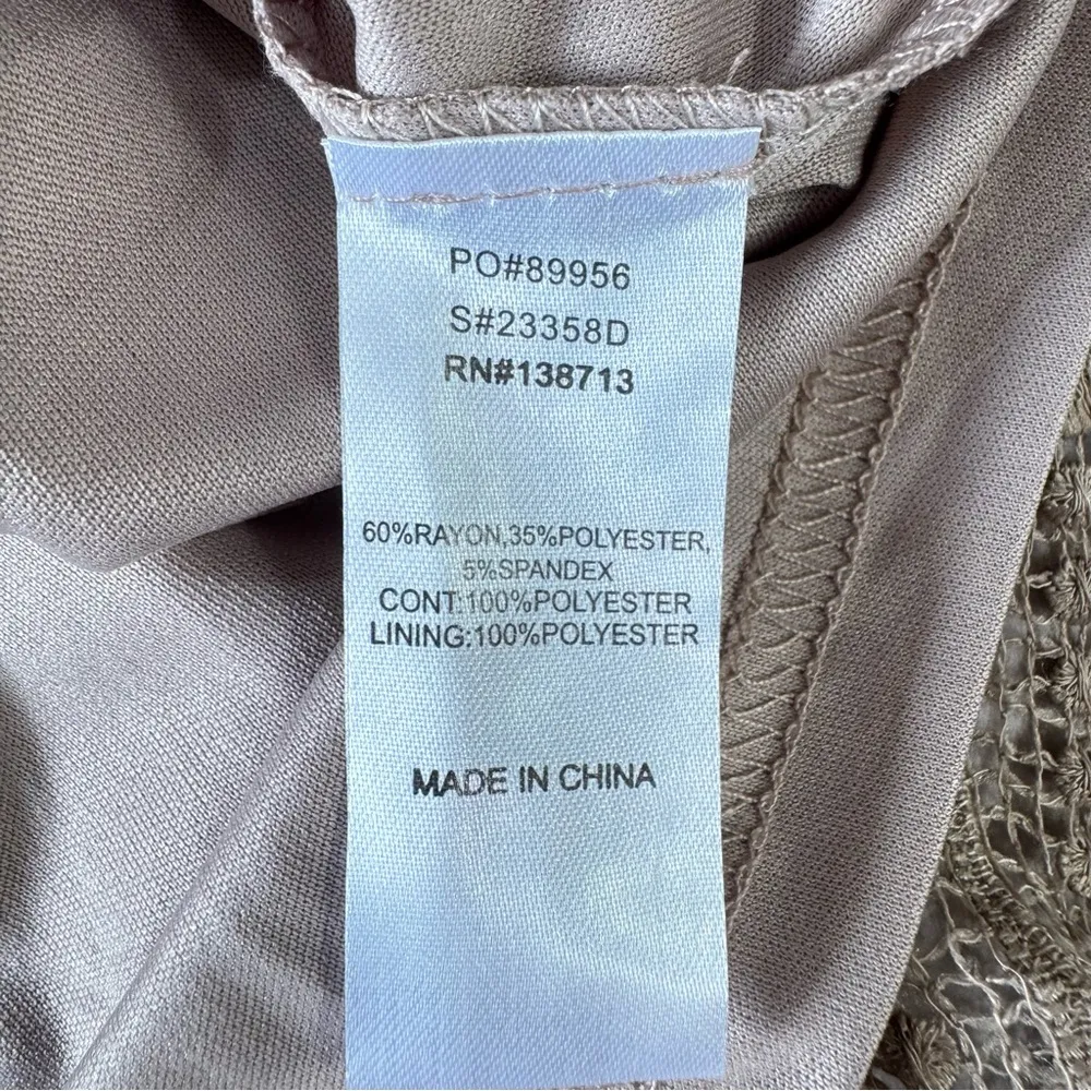 Tan Beige Knit Crochet Lace Midi Dress Doe & Rae ModCloth Cottagecore Boho Fairy - Image 16