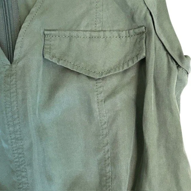 Banana Republic Olive Green Jumpsuit Sleeveless Belted Utility Pockets‎ Size 4 - Image 11