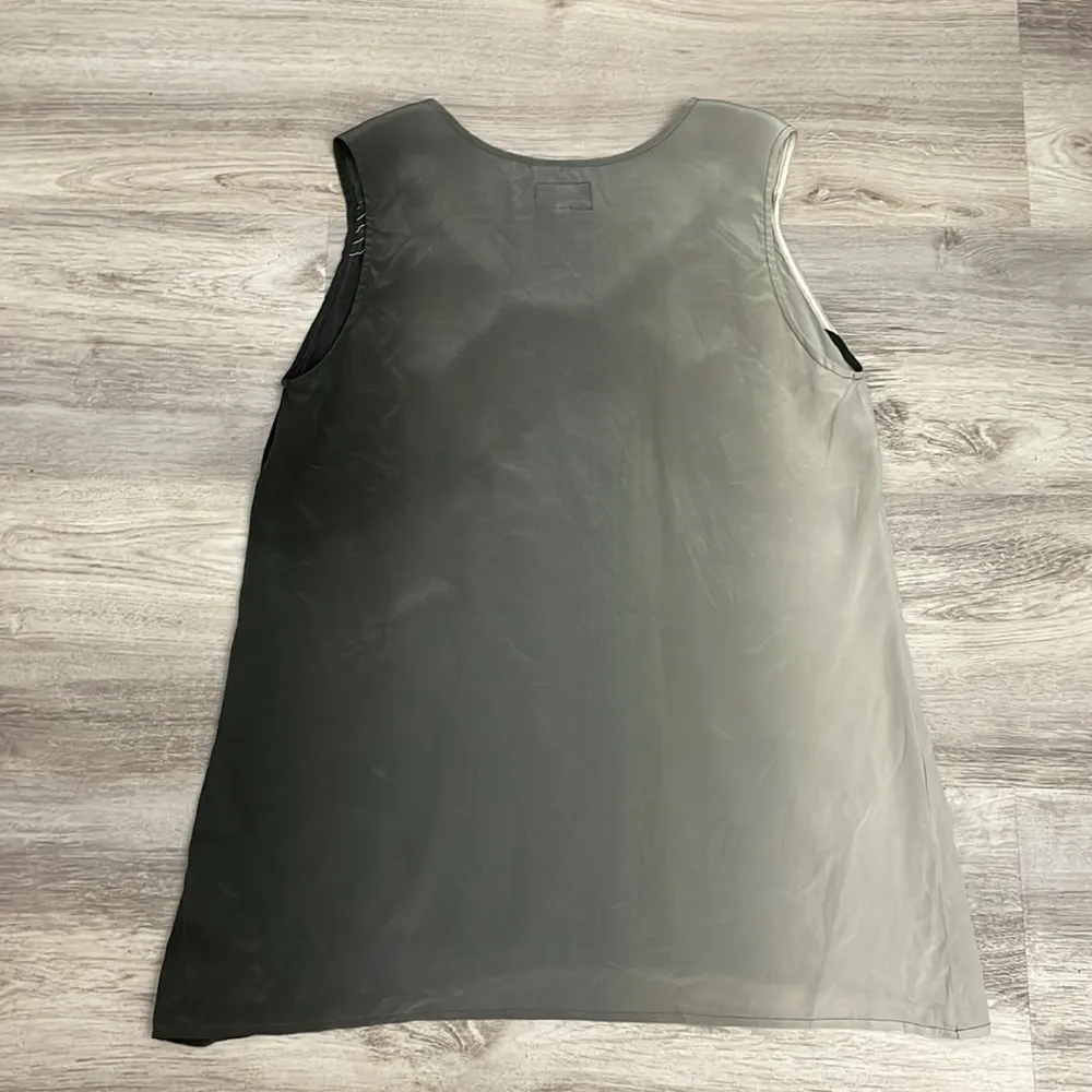 Biya Ombre Green 100% Silk Sleeveless Tank Top Size Small - Image 6