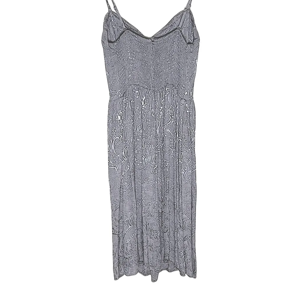 Anthropologie Maple by Some Odd Rubies‎ Jacquard Sweetheart Mini Dress Gray 6 - Image 2