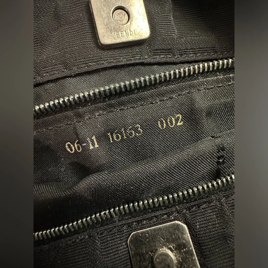 FENDI Zucca Black Nylon‎ Bag Handbag - Image 12