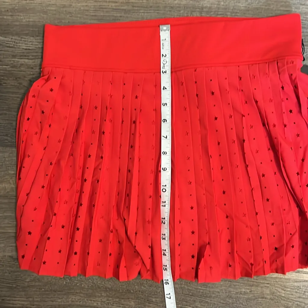 Thrive Red Pleated Pull On Skort with Star Details NEW - Image 7