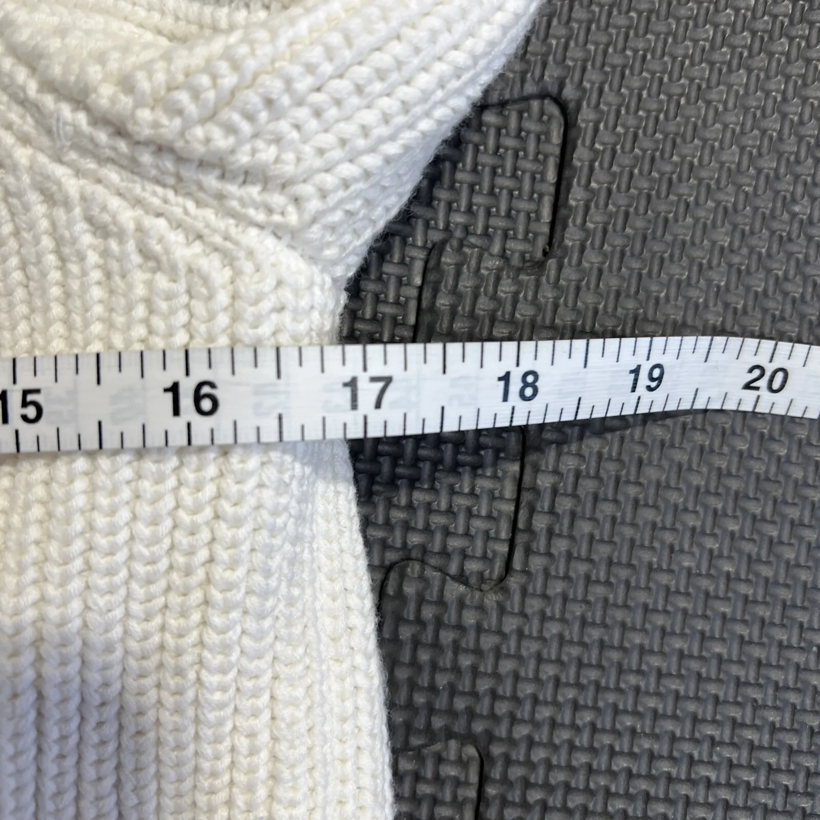 Faherty Pacifica Sweater Organic Cotton White Preppy Pullover Sz XS Heavyweight - Image 11