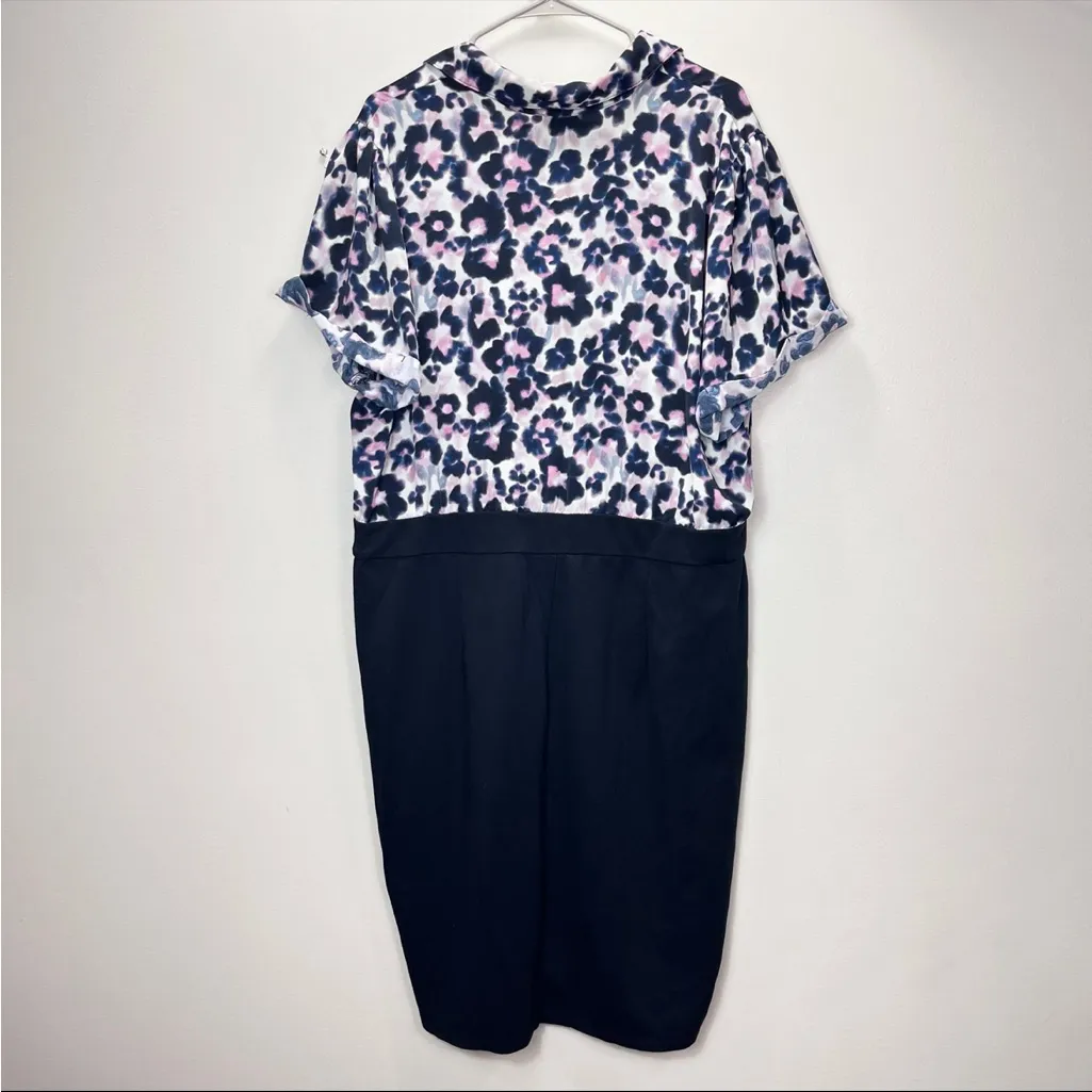 Torrid Black Floral Ponte Studio Crepe Short Sleeve Bodycon Dress 3X‎ - Image 9