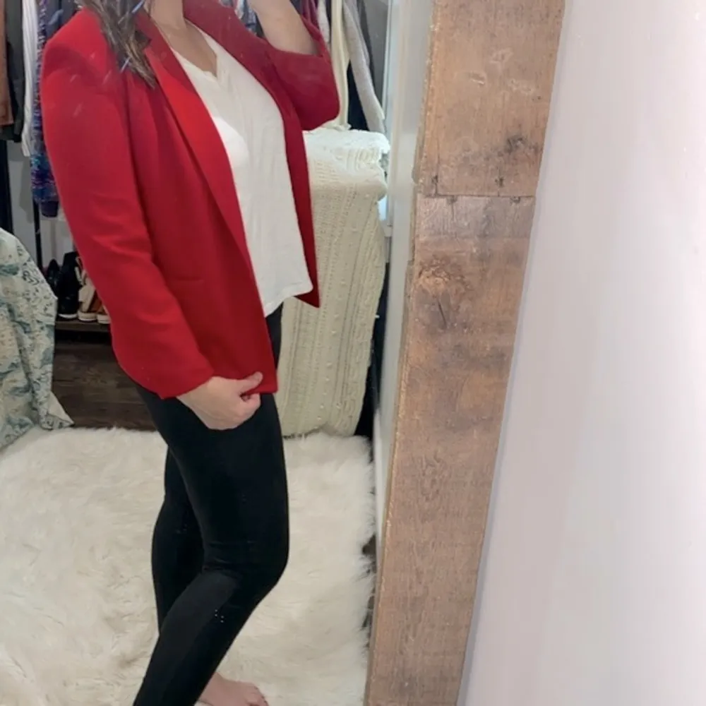 Dumas red blazer jacket pure wool size 4 - Image 3