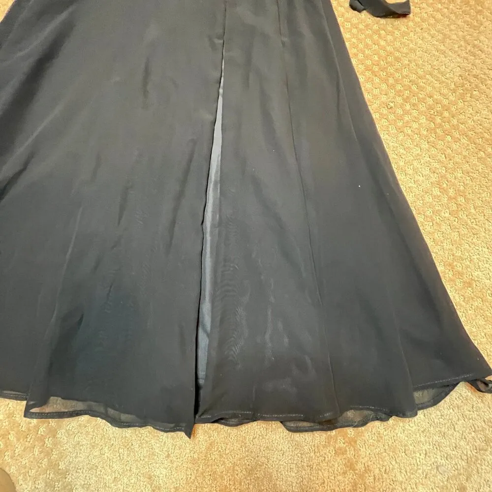 AZAZIE Black Strapless Sweetheart Long Chiffon Maxi Dress Bridesmaid Formal Prom - Image 5