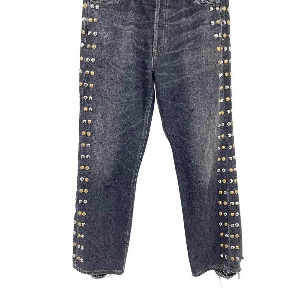 Citizens‎ of Humanity Gia Jeans Studded Dark Tempest Black Denim Size 29 - Image 5