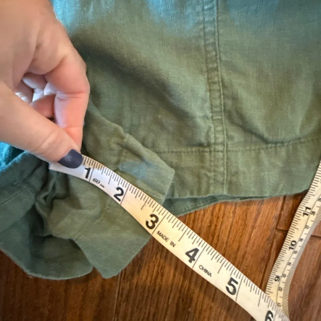 A New Day linen blend green smocked waist shorts size small - Image 7