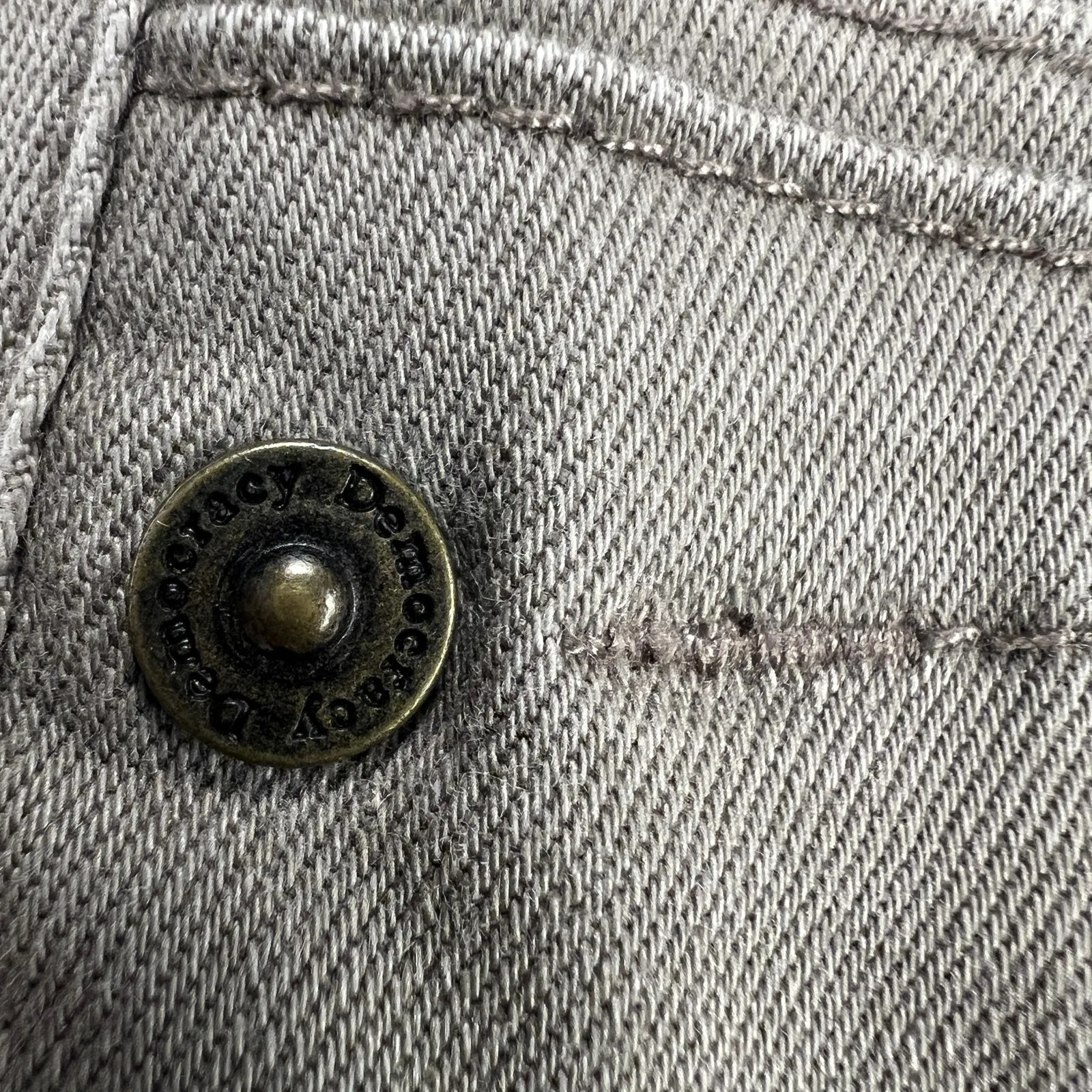 Democracy "Ab"solution Tummy Control Khaki Tan Mid Rise Skinny Jeans Size 6 - Image 6