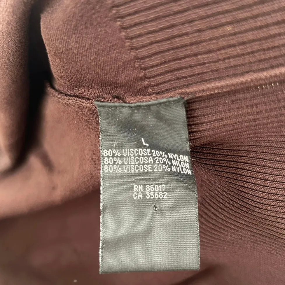 Vintage Y2K bebe Halter Top & Cardigan Set with Gold Chain Trim Brown Sz S/M - Image 15