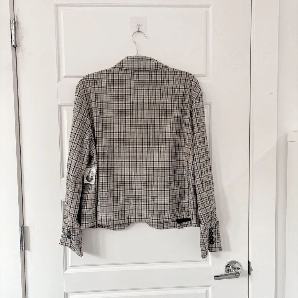 NEW Free People Cali Plaid Blazer Dust Combo - Image 10