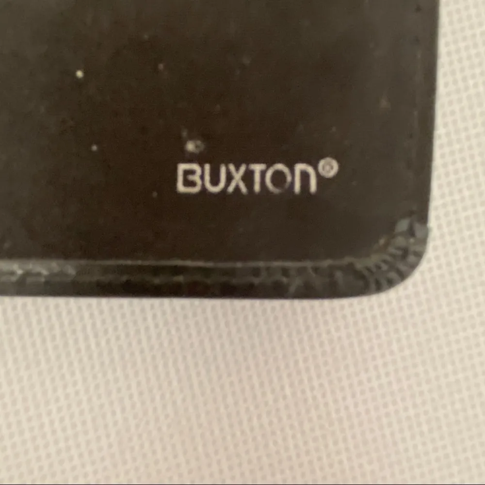 Buxton Wallet Leather Black Card Organizer Id Checkbook Clutch - Image 5