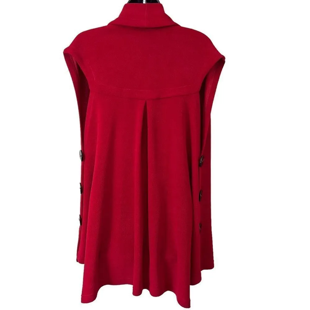 Soft Surroundings Mesa Button Red Cardigan Vest - Image 7