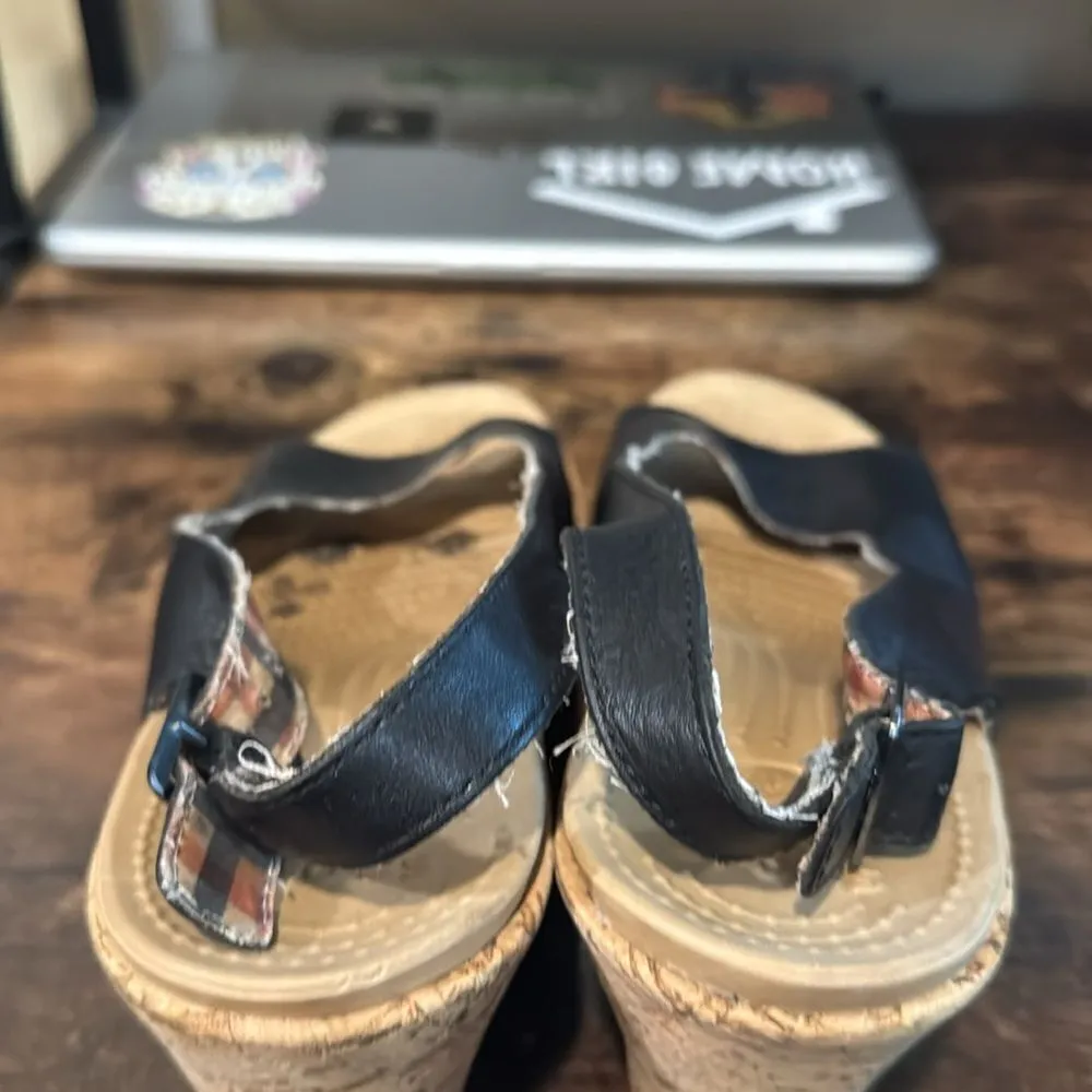 Crocs Black A-Leigh Cork‎ Wedges size 8 - Image 8