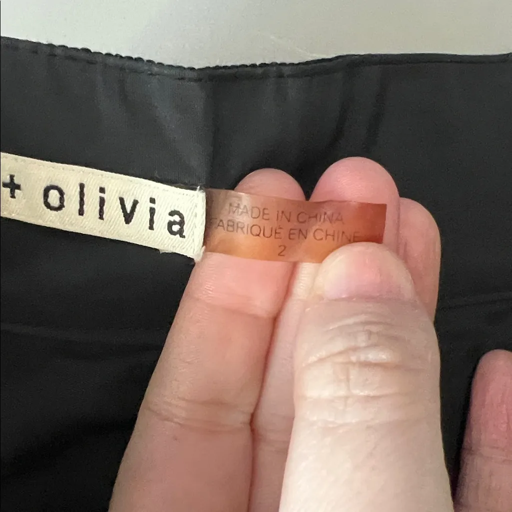 Alice + Olivia Striped Flare Mini Skirt Black/White Size 2 - Image 5