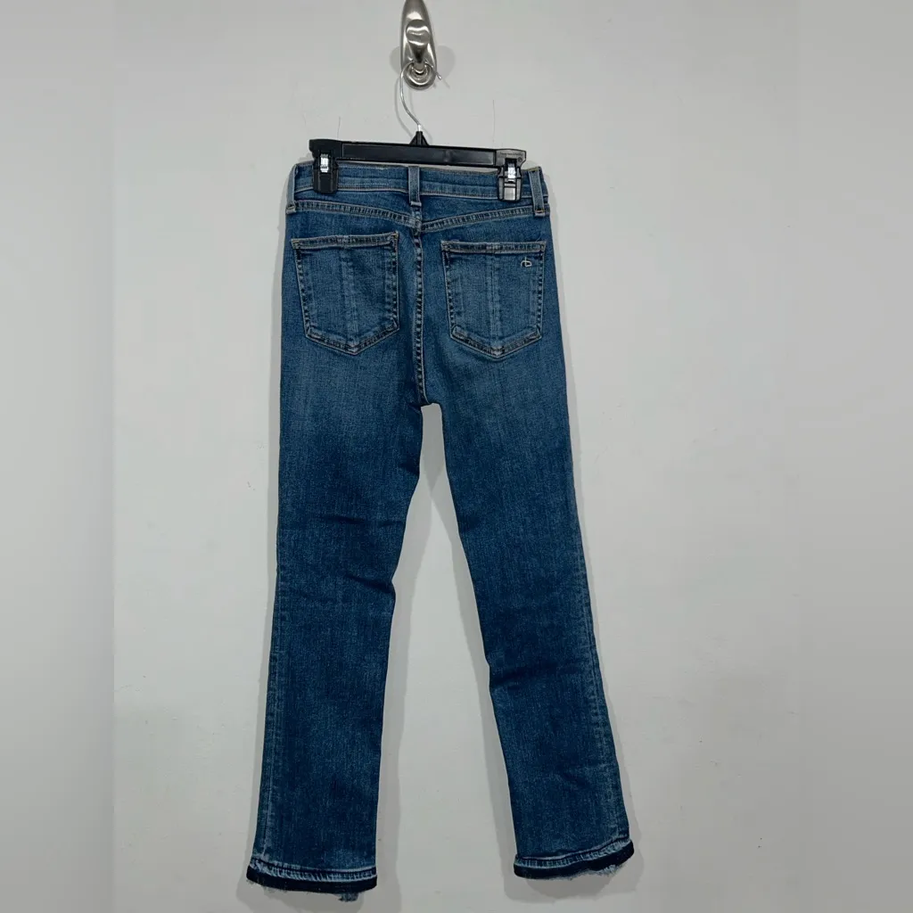 Rag & Bone Hana High-Rise Ankle Straight Jeans in Croyden Size 24 - Image 3